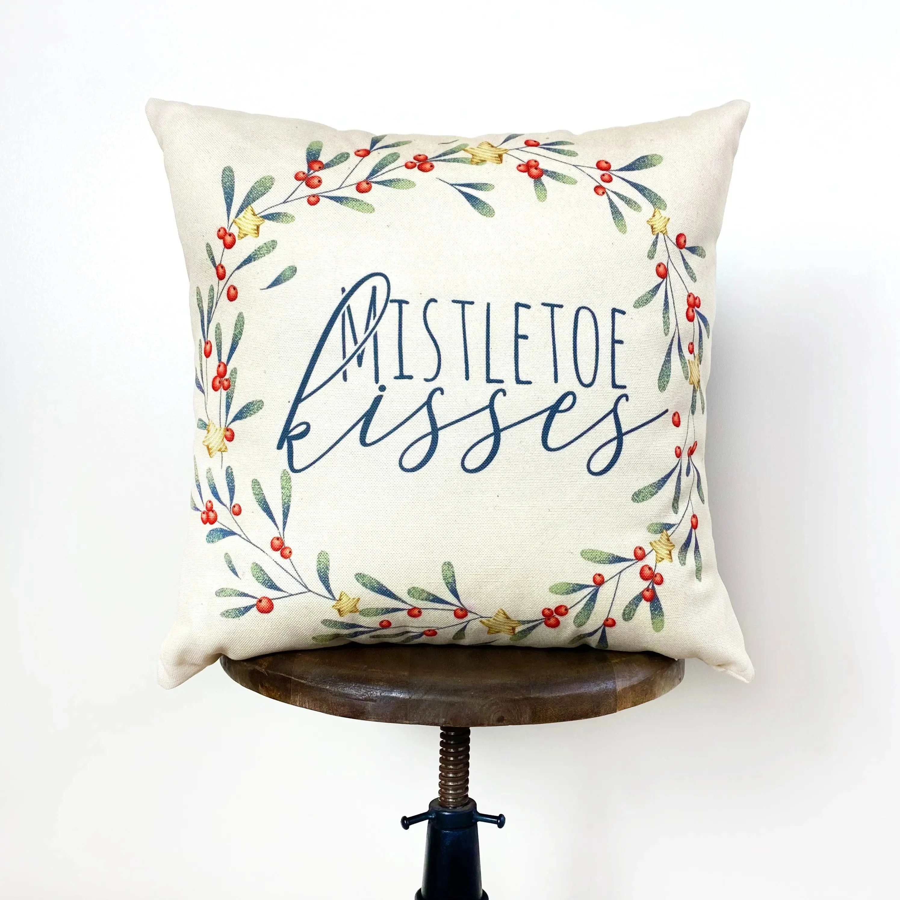 Holiday Wishes Throw Pillow Cover | Gift Ideas | Christmas Home Decor | Christmas Throw Pillows | Luxury Home Decor | Farmhouse Decor by UniikPillows - Image 5