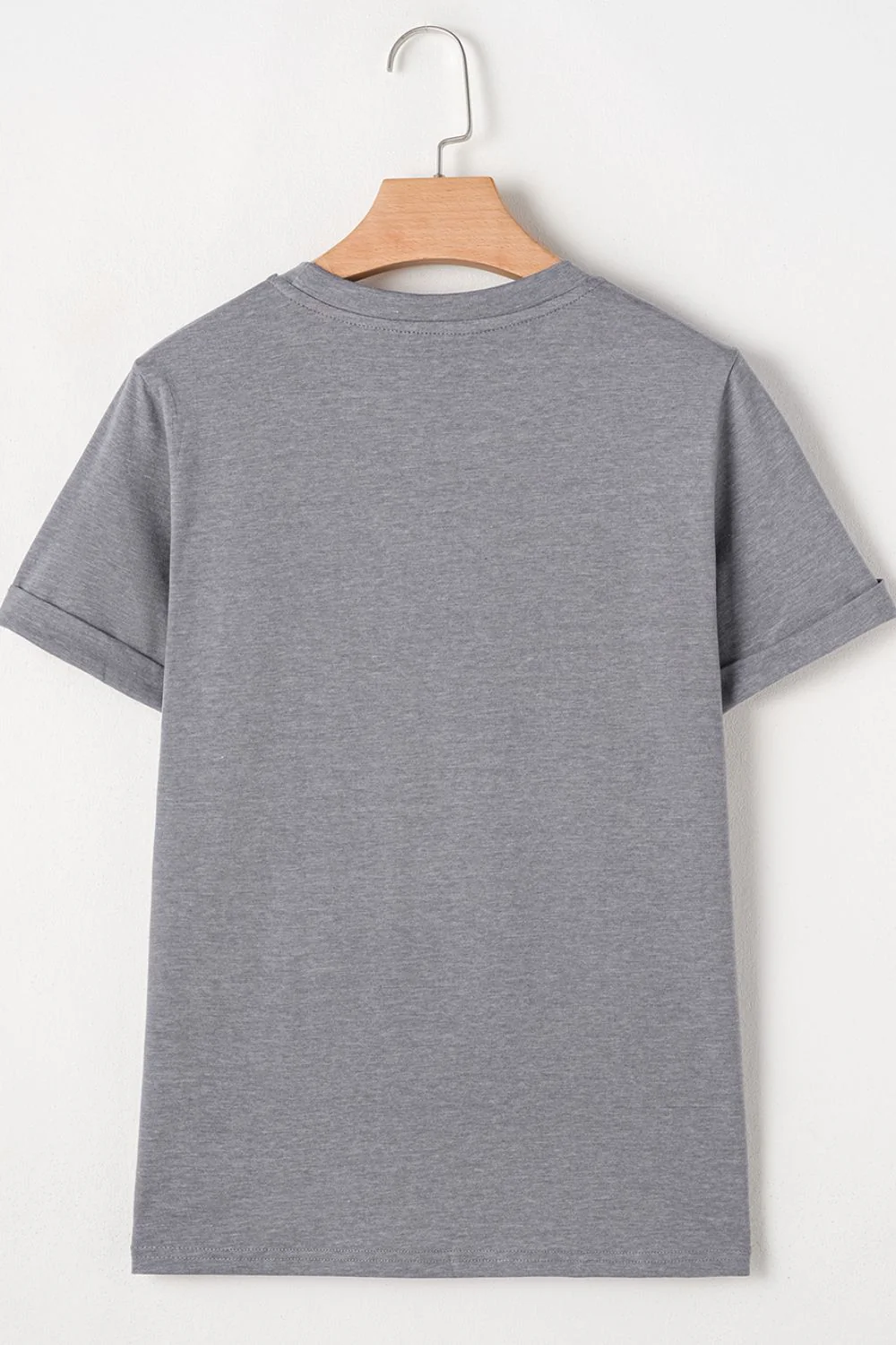 HOPPY Chenille Patch Round Neck Short Sleeve T-Shirt - Image 4