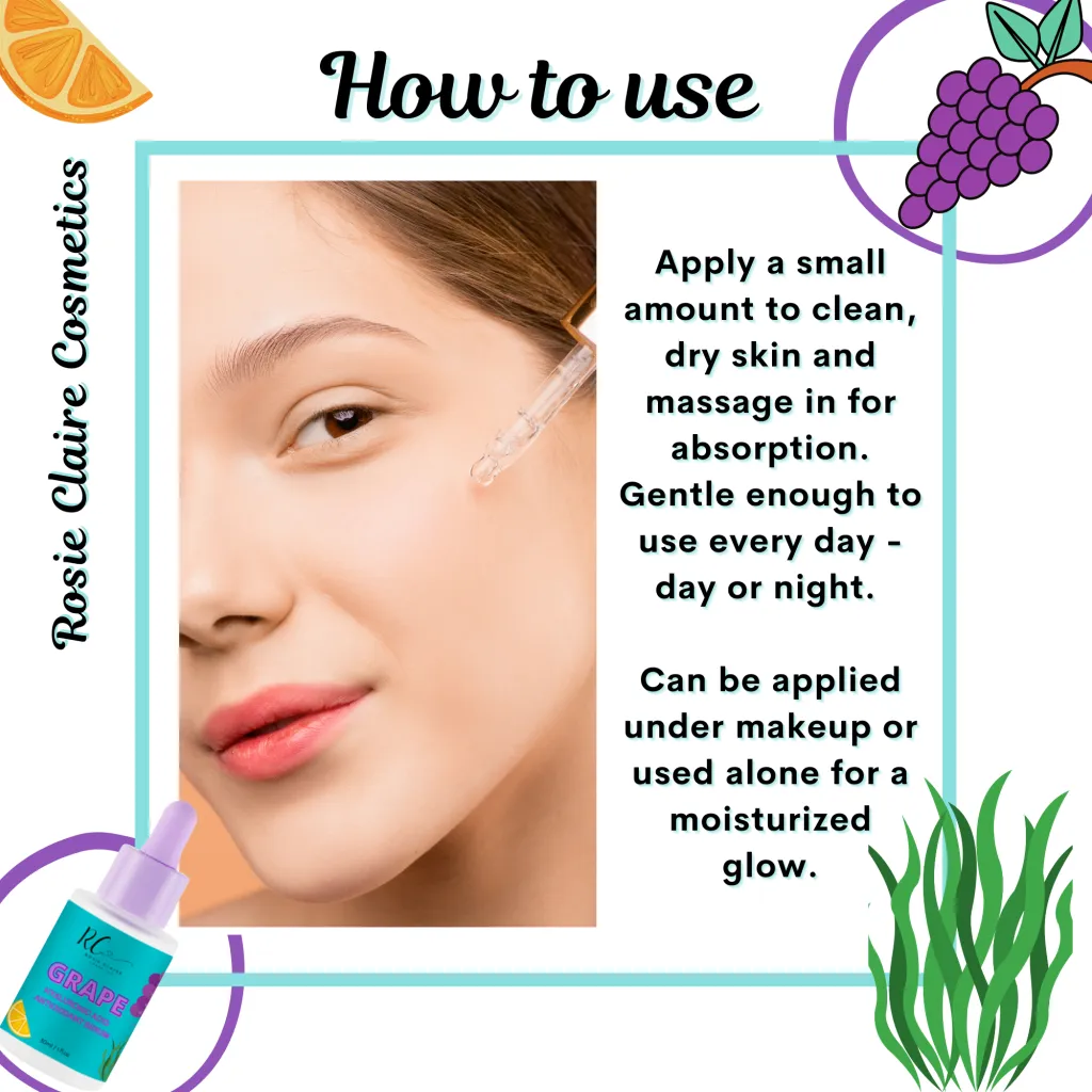 Hyaluronic Acid Vitamin C Antioxidant Serum by Rosie Claire Cosmetics - Image 3