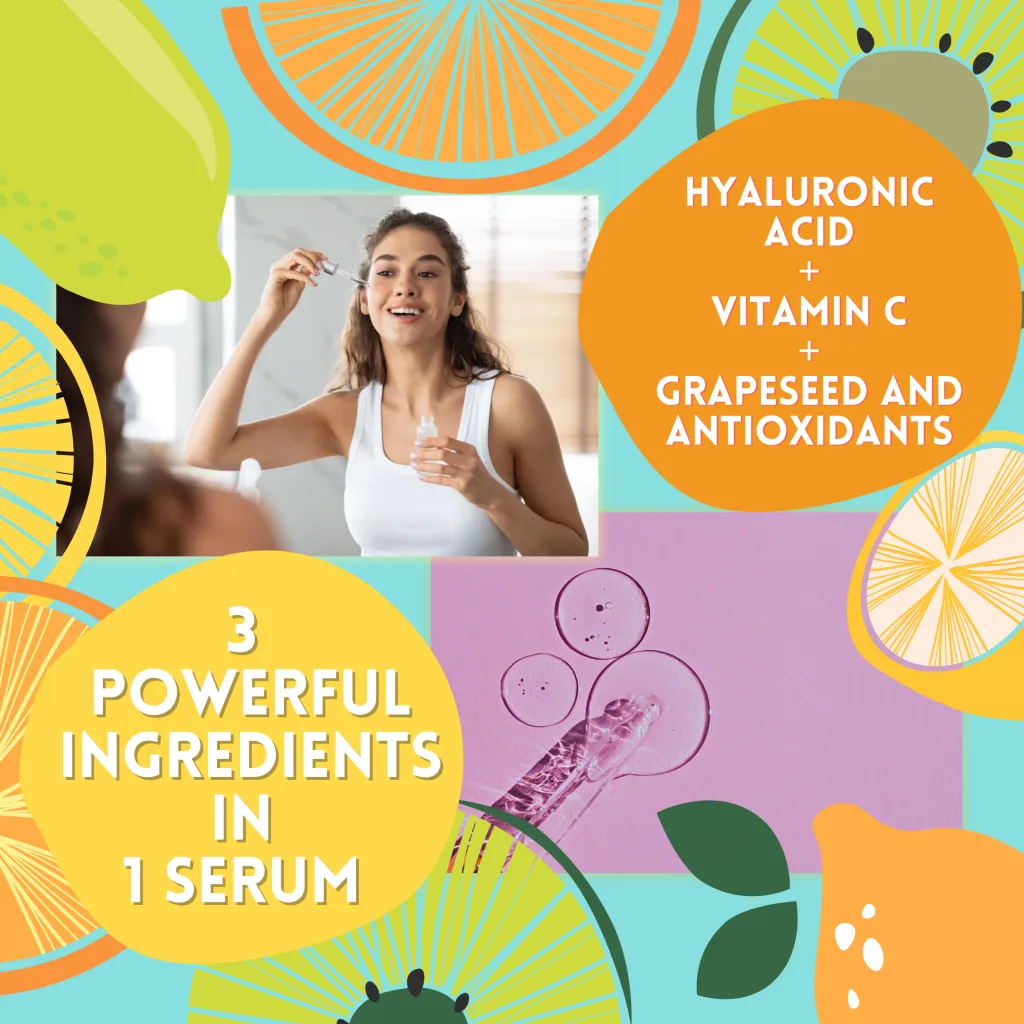 Hyaluronic Acid Vitamin C Antioxidant Serum by Rosie Claire Cosmetics - Image 6