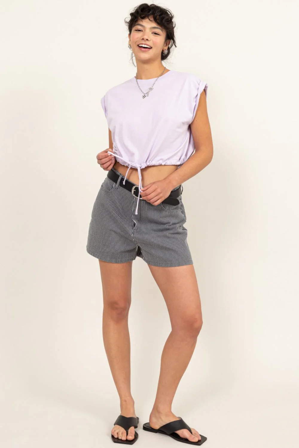 HYFVE Drawstring Hem Crop Top - Image 4