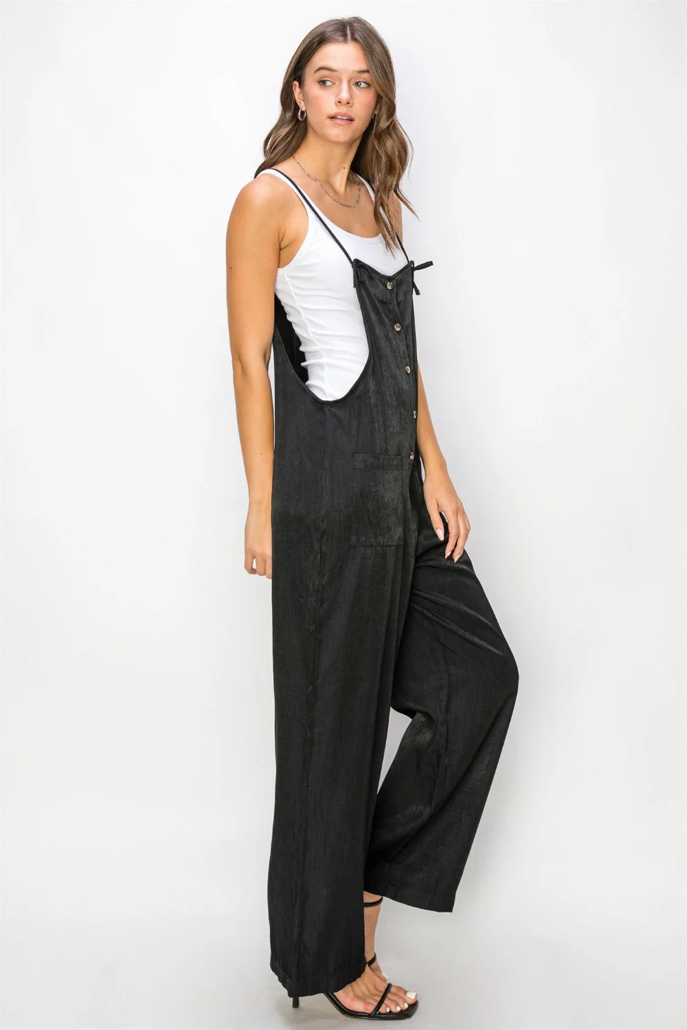 HYFVE Half Button Sleeveless Straight Jumpsuit - Image 3