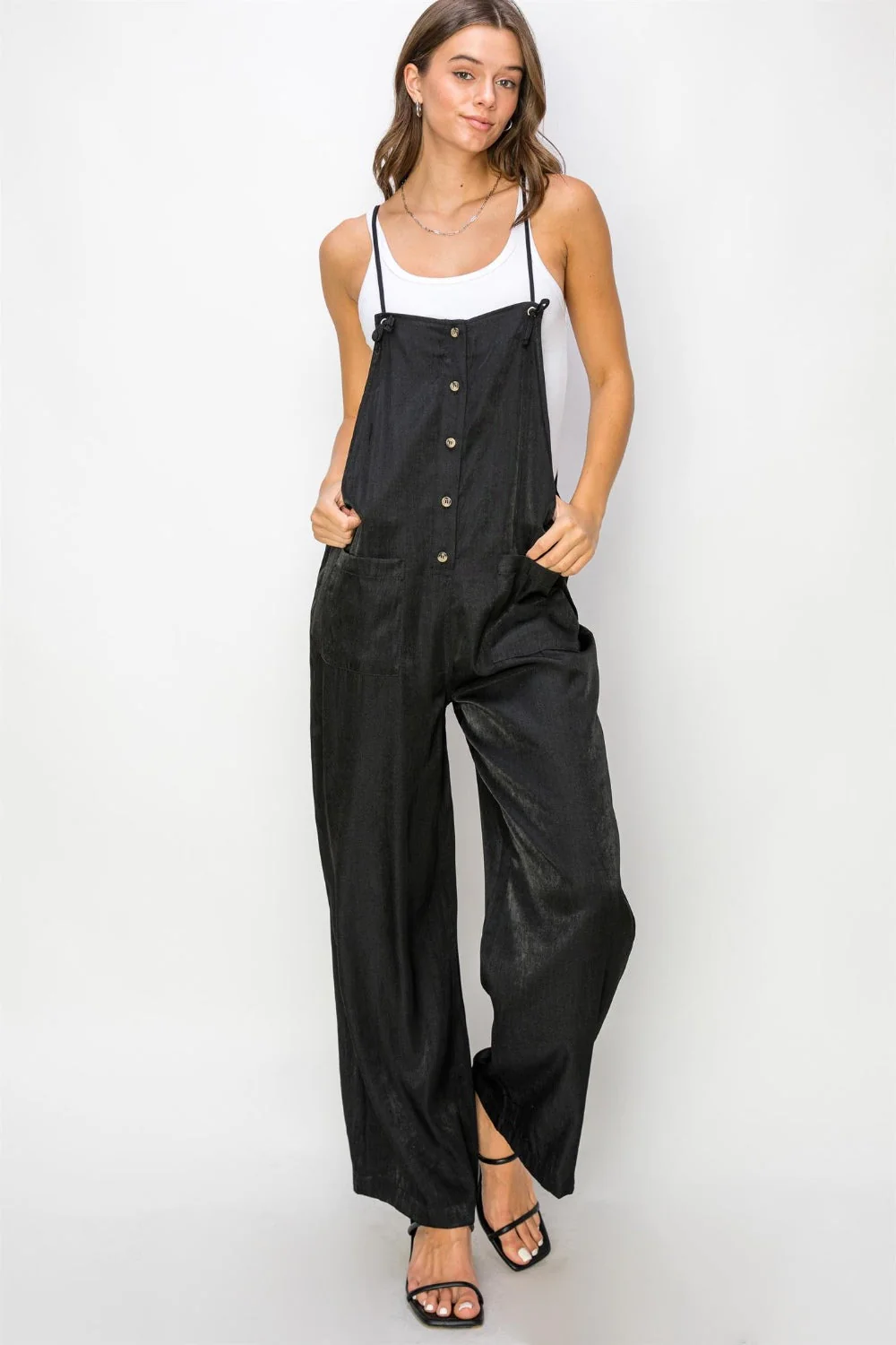 HYFVE Half Button Sleeveless Straight Jumpsuit - Image 4