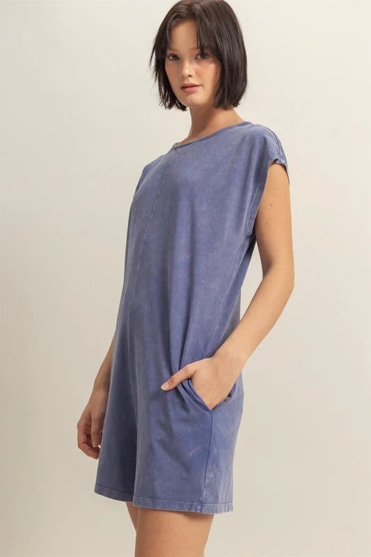 HYFVE Round Neck Cap Sleeve Relaxed Fit Breezy Romper - Image 2