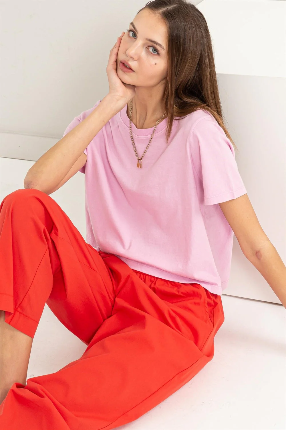 HYFVE Round Neck Cropped T-Shirt - Image 3