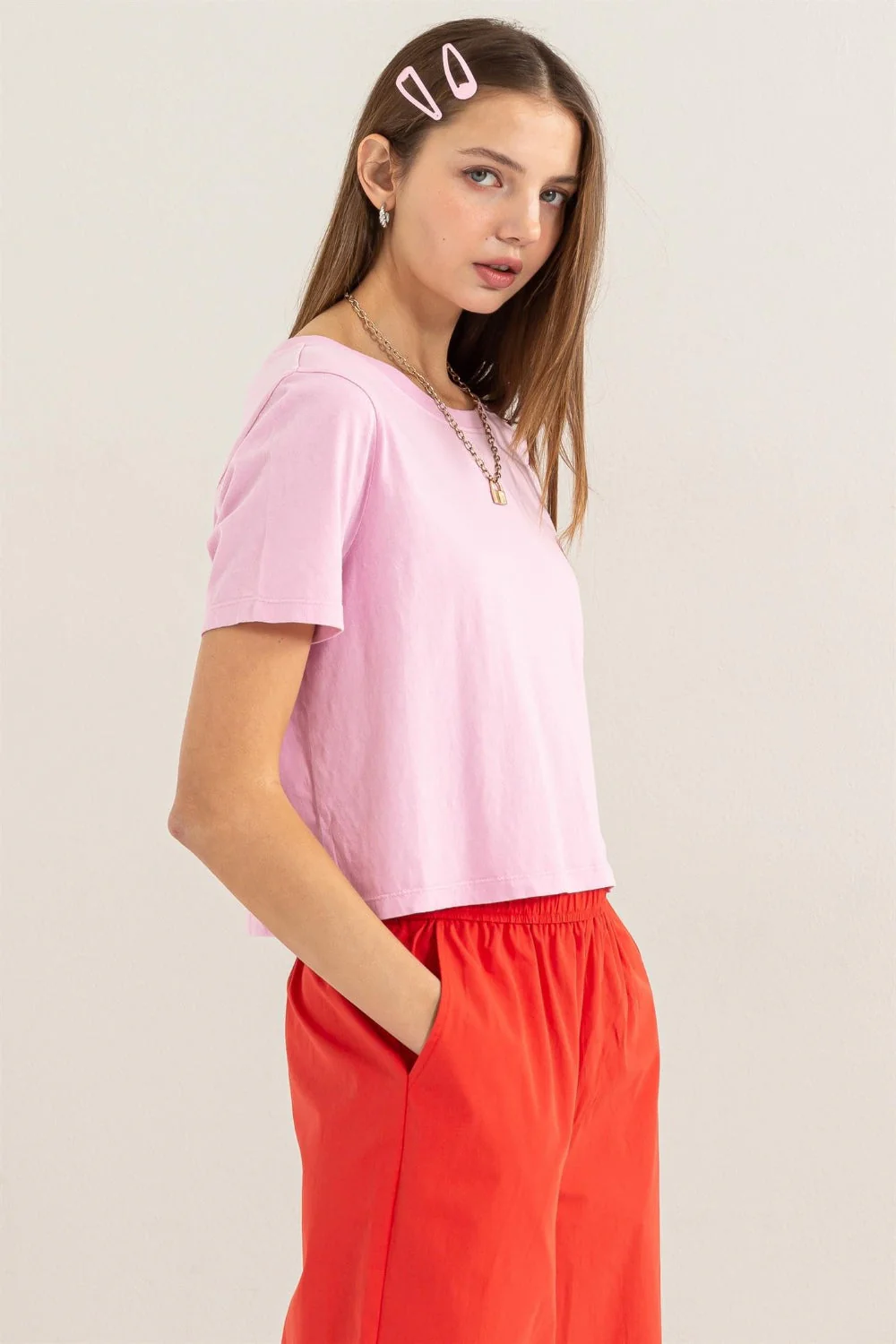 HYFVE Round Neck Cropped T-Shirt - Image 4