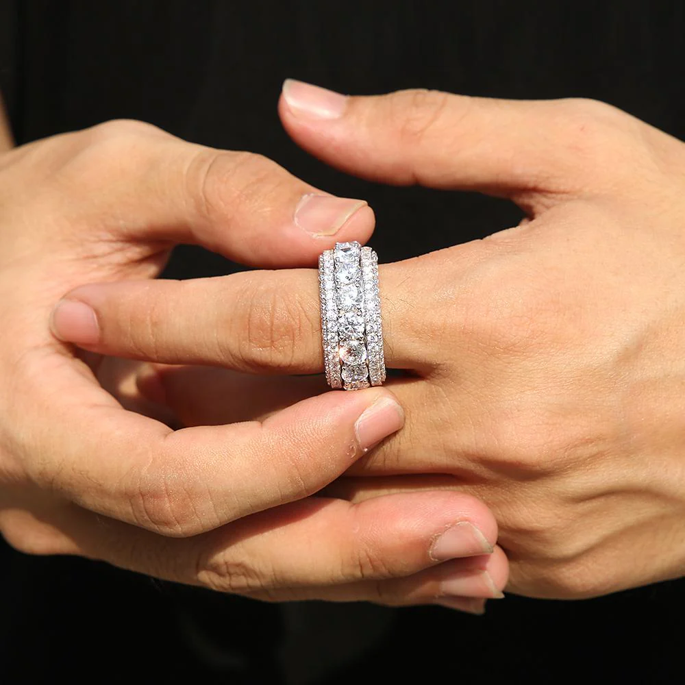 Iced Out Diamond Sliver Ring by Bling Proud | Urban Jewelry Online Store - Image 3