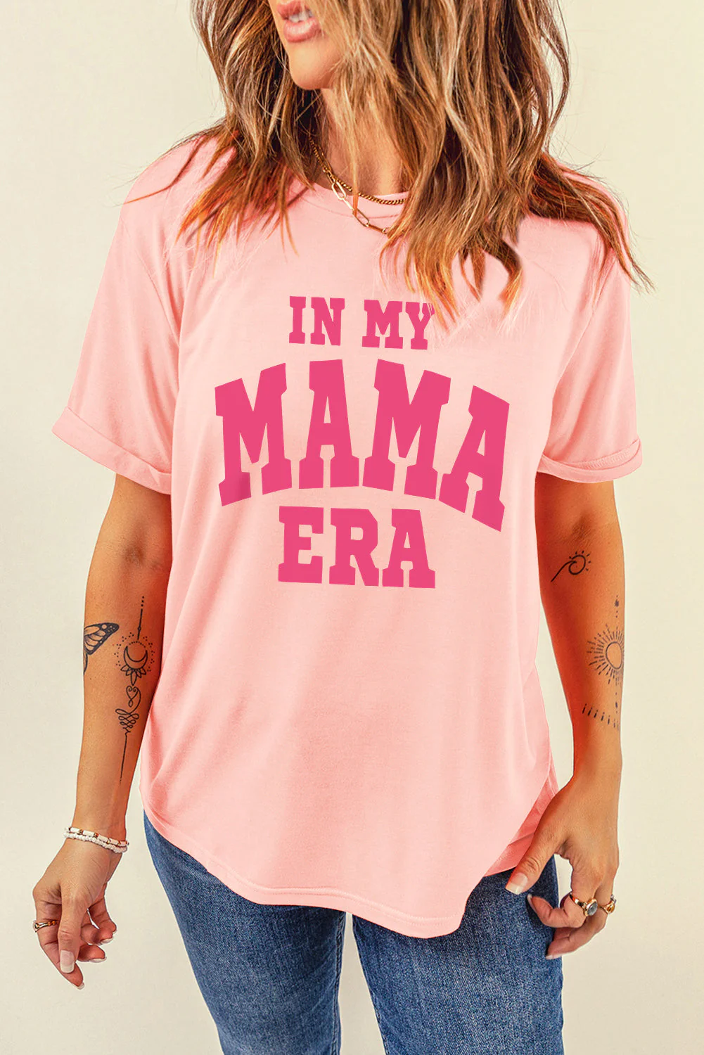 IN MY MAMA ERA Round Neck T-Shirt - Image 2