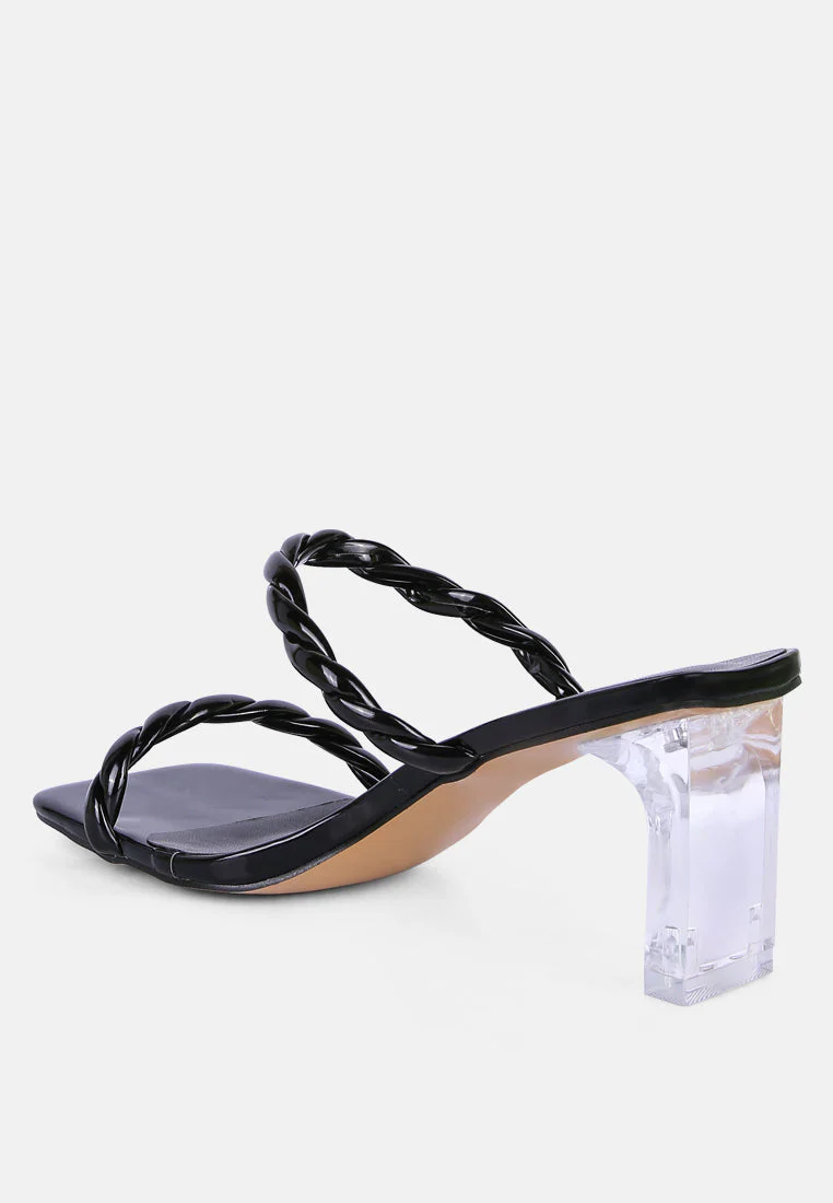 inamorata twisted strap mid heel sandals by London Rag - Image 3