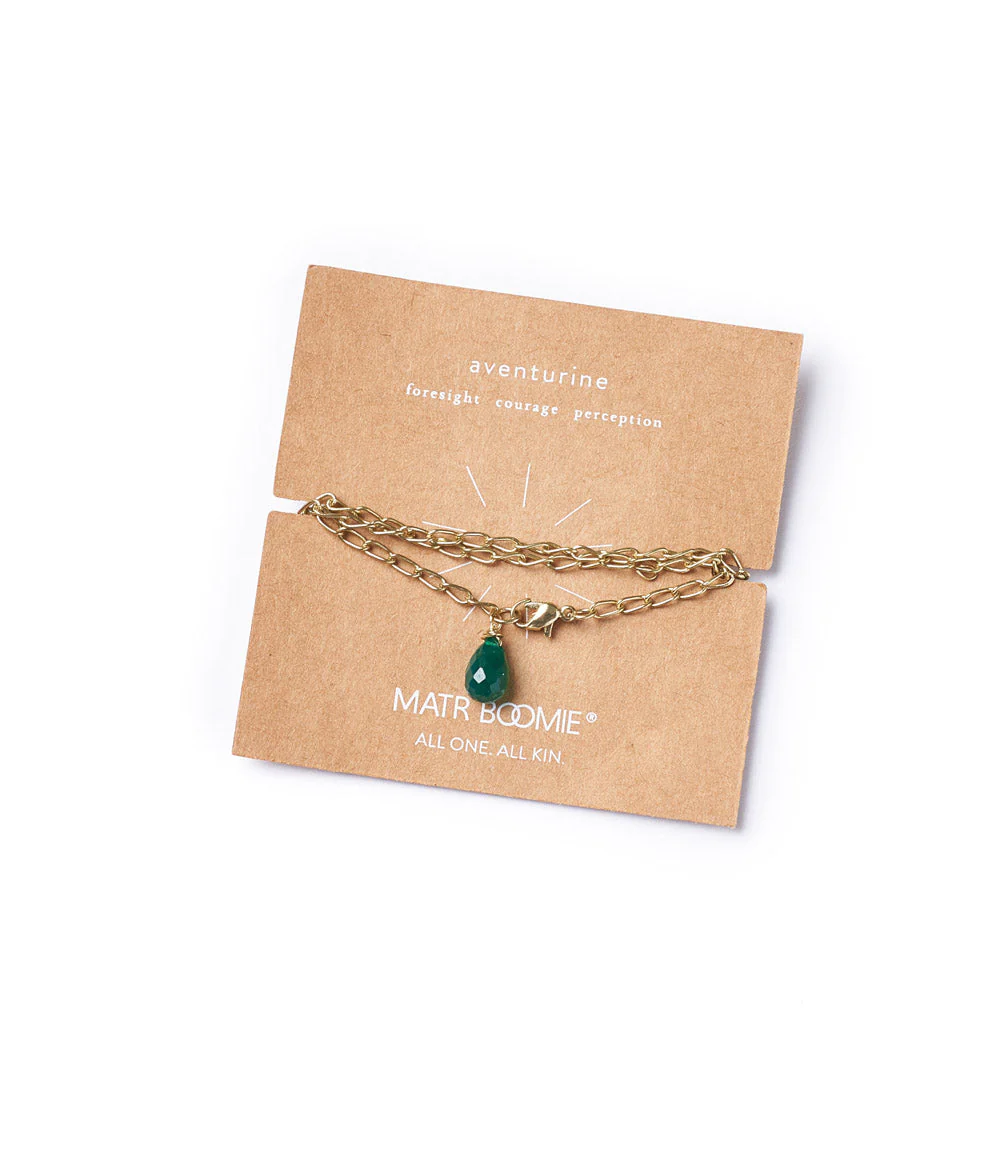 Indali Aventurine Gemstone Drop Necklace - Green, Semi Precious by Matr Boomie - Image 2