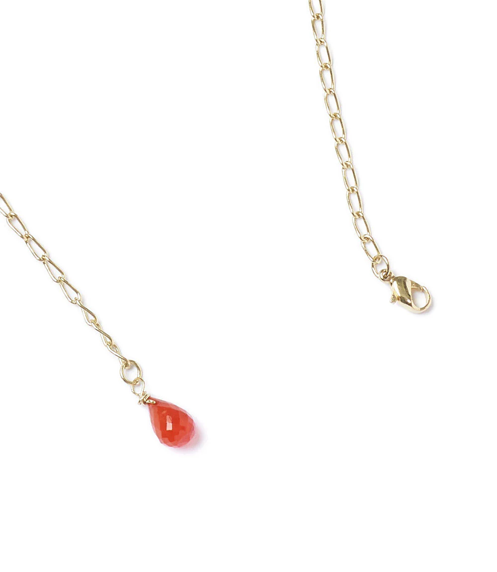 Indali Carnelian Gemstone Drop Necklace - Orange, Semi Precious by Matr Boomie - Image 3