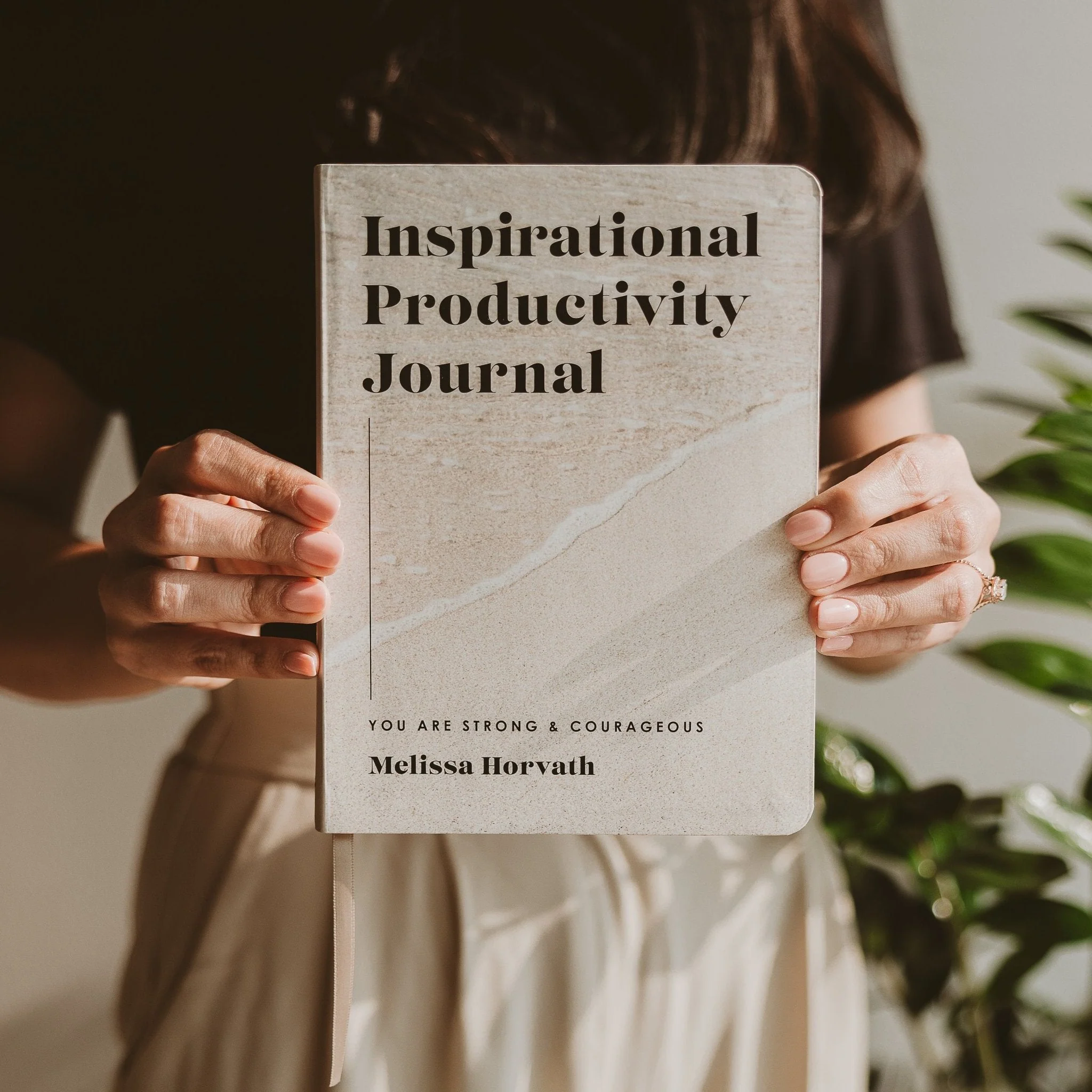 Inspirational Productivity Journal: You Are Strong & Courageous by Sweet Water Decor - Image 2