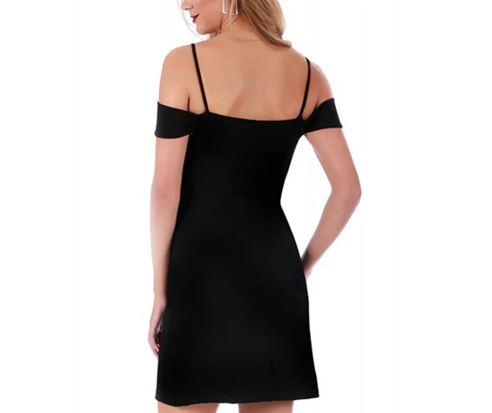 InstantFigure Short Off Shoulder Cowl Neck Dress 169460 by InstantFigure INC - Image 2