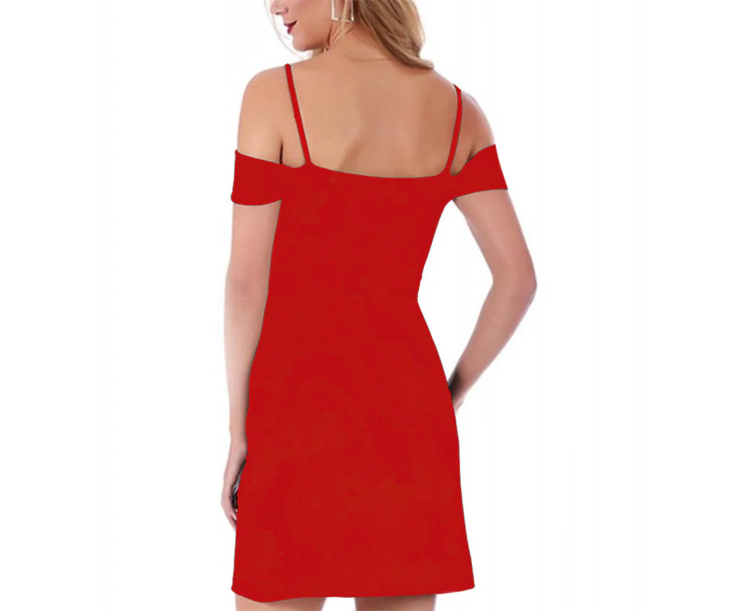 InstantFigure Short Off Shoulder Cowl Neck Dress 169460 by InstantFigure INC - Image 4
