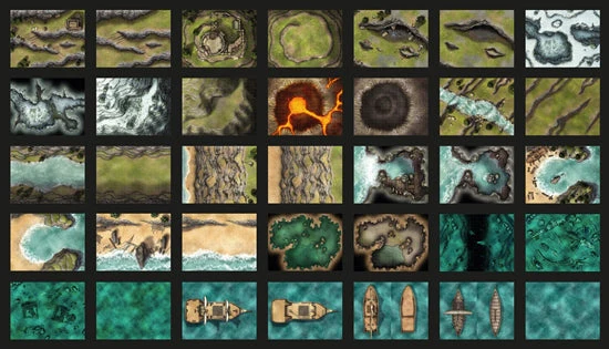 Into the Wilds Battlemap Books: Mountains and Oceans - Image 2