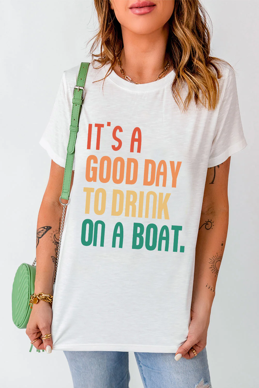 IT'S A GOOD DAY TO DRINK ON A BOAT Graphic Tee - Image 4