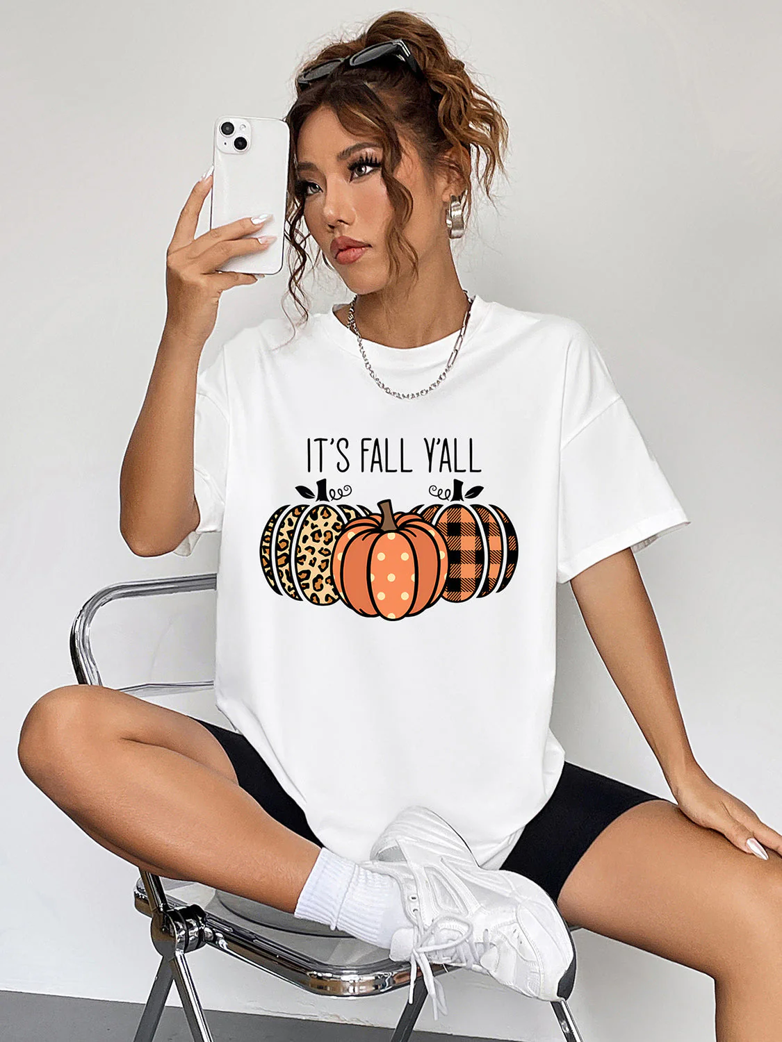 IT'S FALL Y'ALL Graphic T-Shirt - Image 3