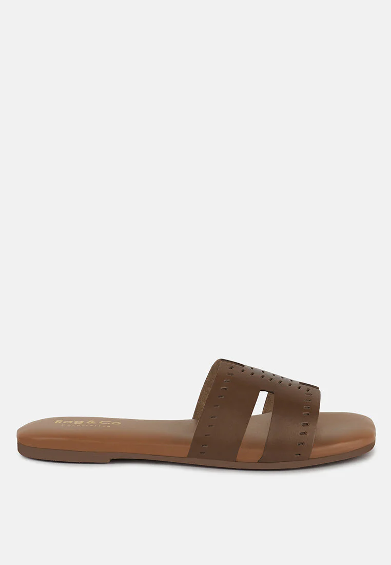 ivanka cut out slip on sandals by London Rag - Image 8