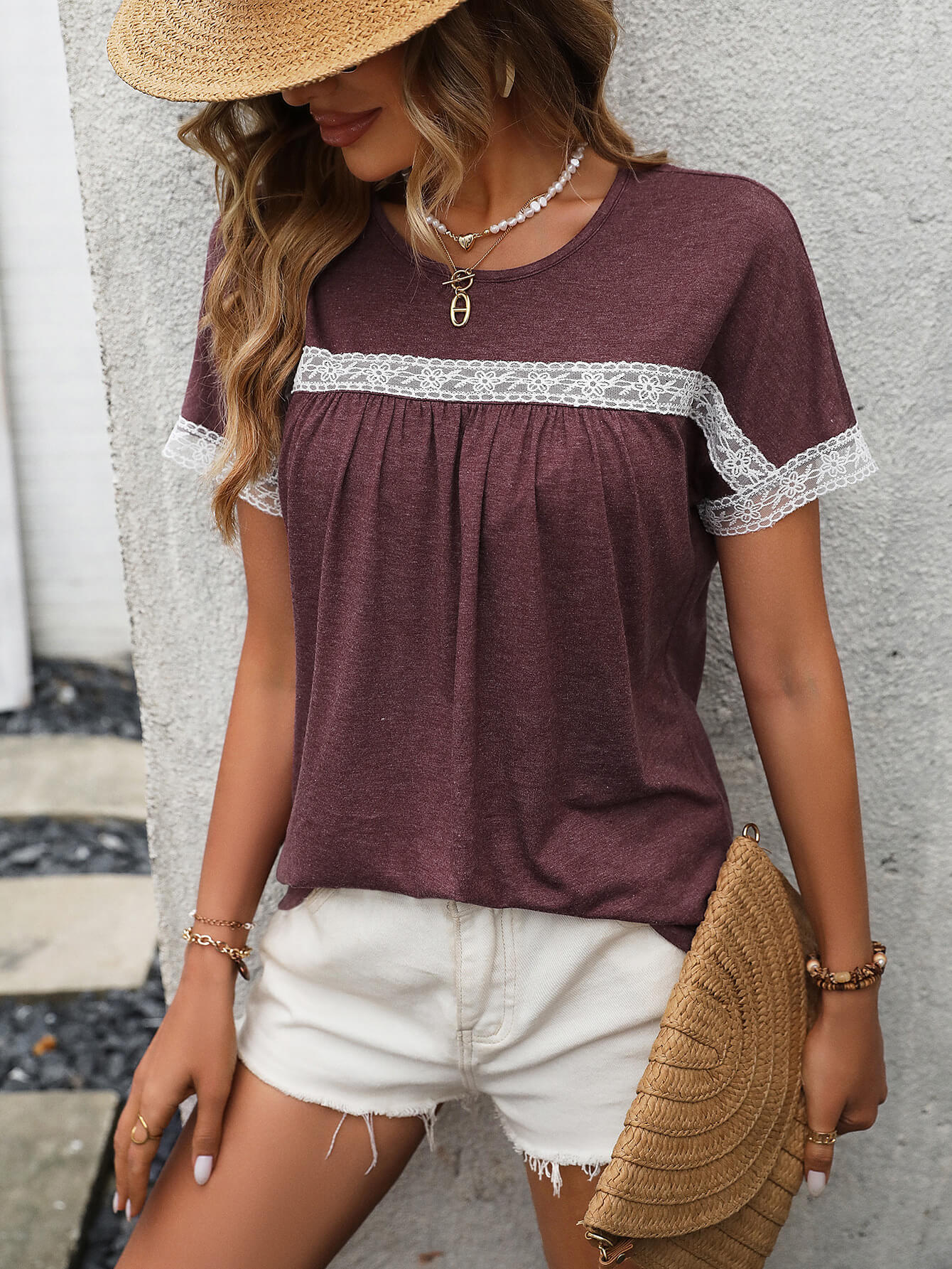 Ivy Lane Contrast Round Neck Short Sleeve Tee - Image 6