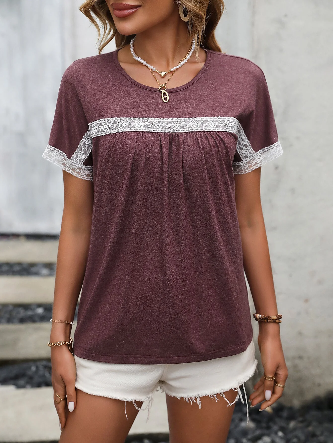 Ivy Lane Contrast Round Neck Short Sleeve Tee - Image 7