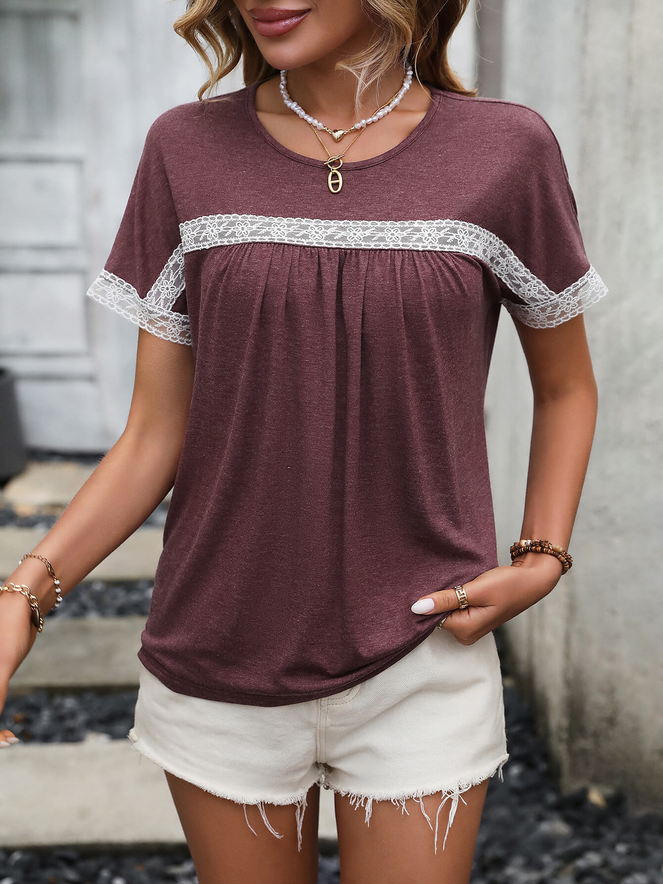 Ivy Lane Contrast Round Neck Short Sleeve Tee - Image 8