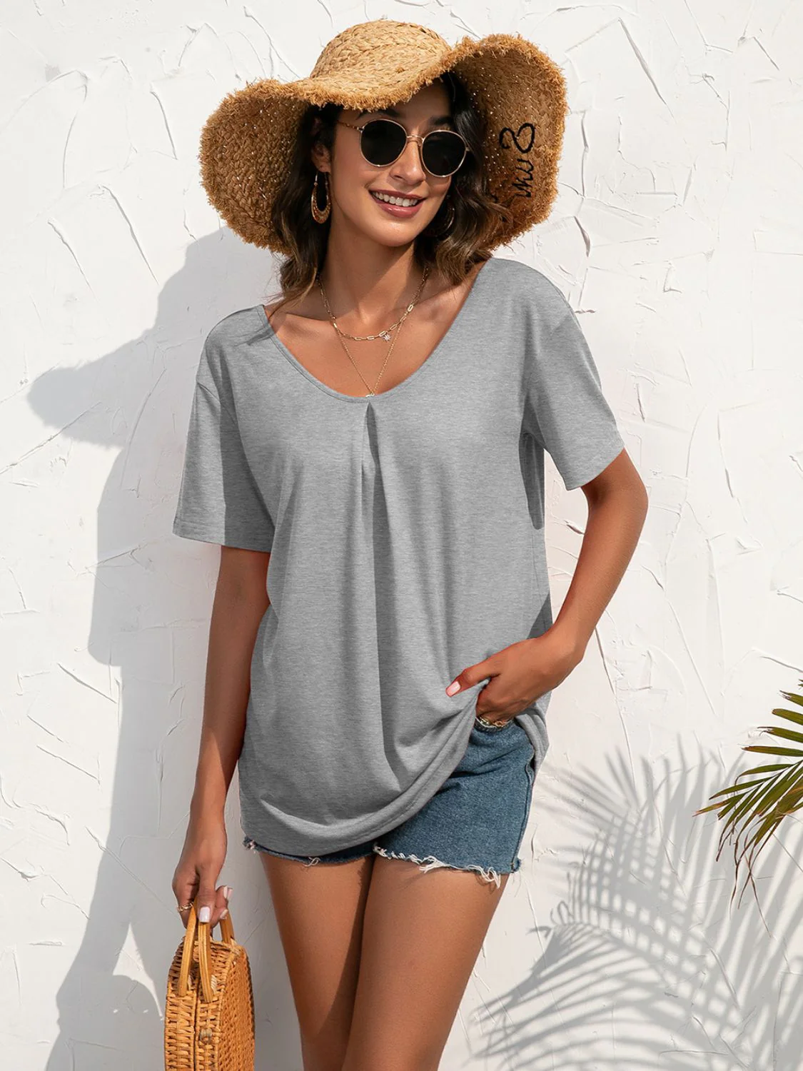 Ivy Lane Lace Trim Short Sleeve Top - Image 3