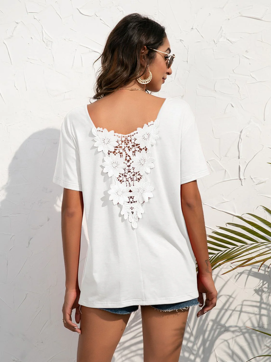 Ivy Lane Lace Trim Short Sleeve Top - Image 7