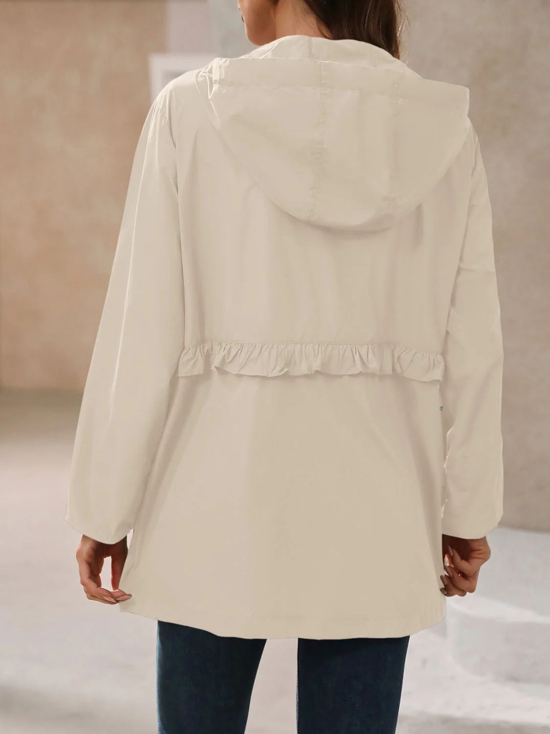 Ivy Lane Outdoor Waterproof Long Sleeve Hooded Windbreaker - Image 9