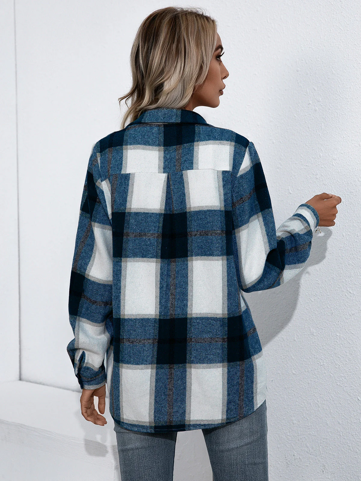 Ivy Lane Plaid Button Up Flannel Shirt - Image 12