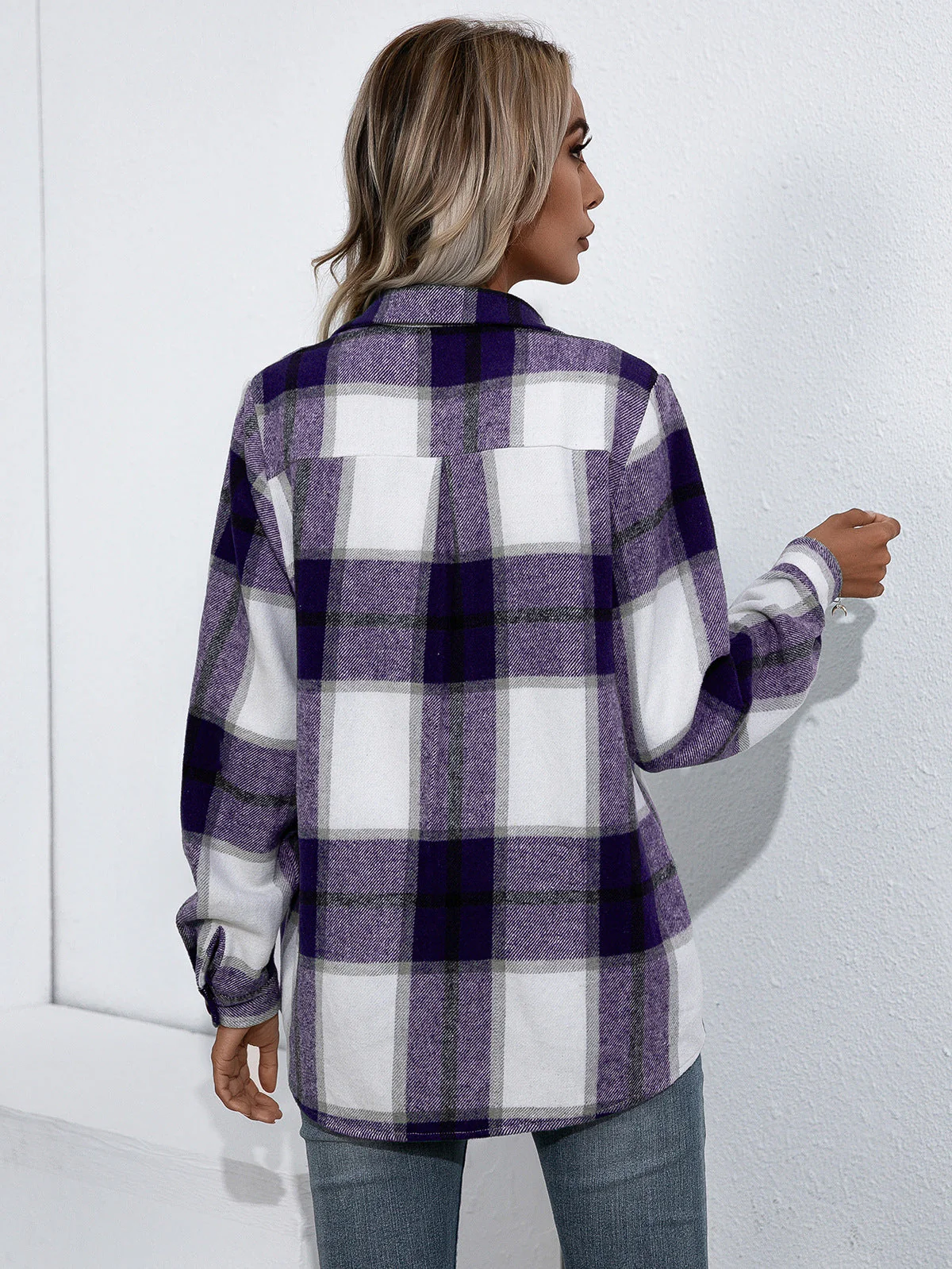 Ivy Lane Plaid Button Up Flannel Shirt - Image 15