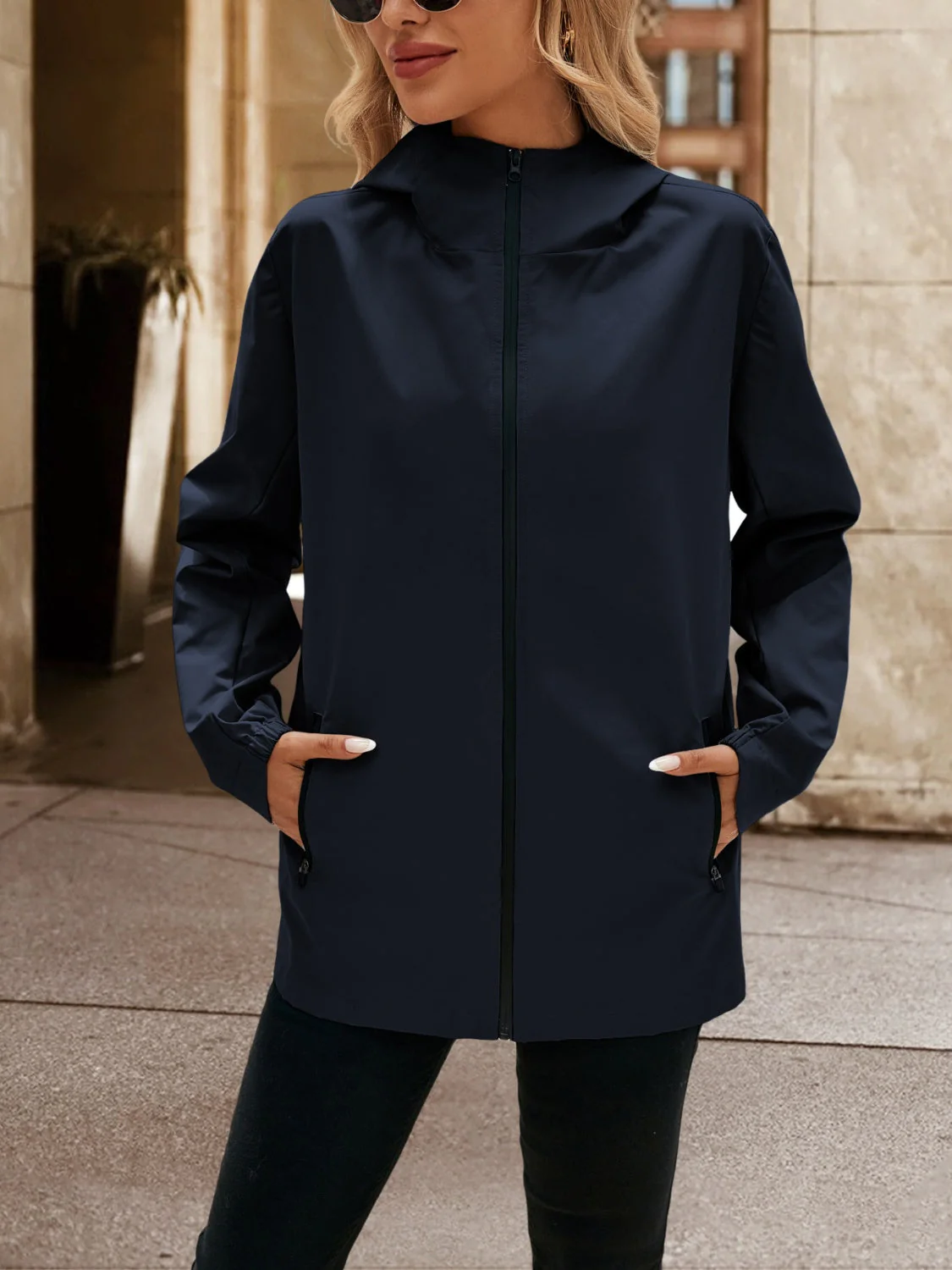 Ivy Lane Pocketed Zip Up Hooded Jacket - Image 12
