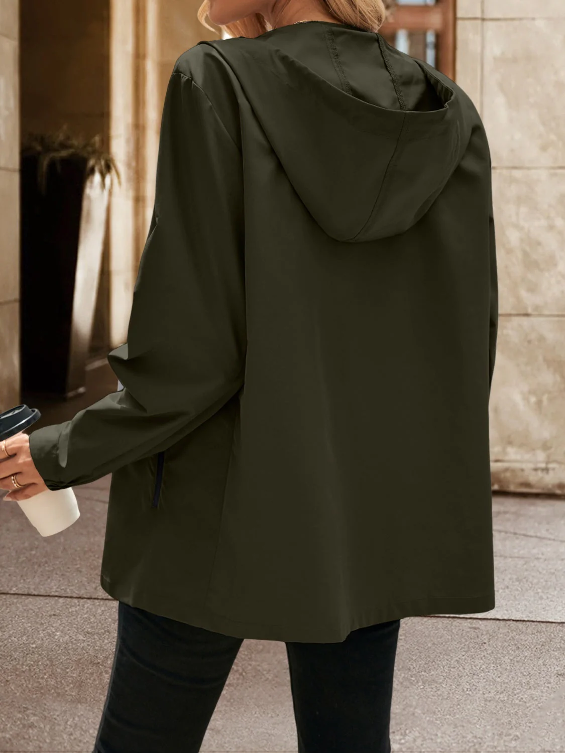 Ivy Lane Pocketed Zip Up Hooded Jacket - Image 14