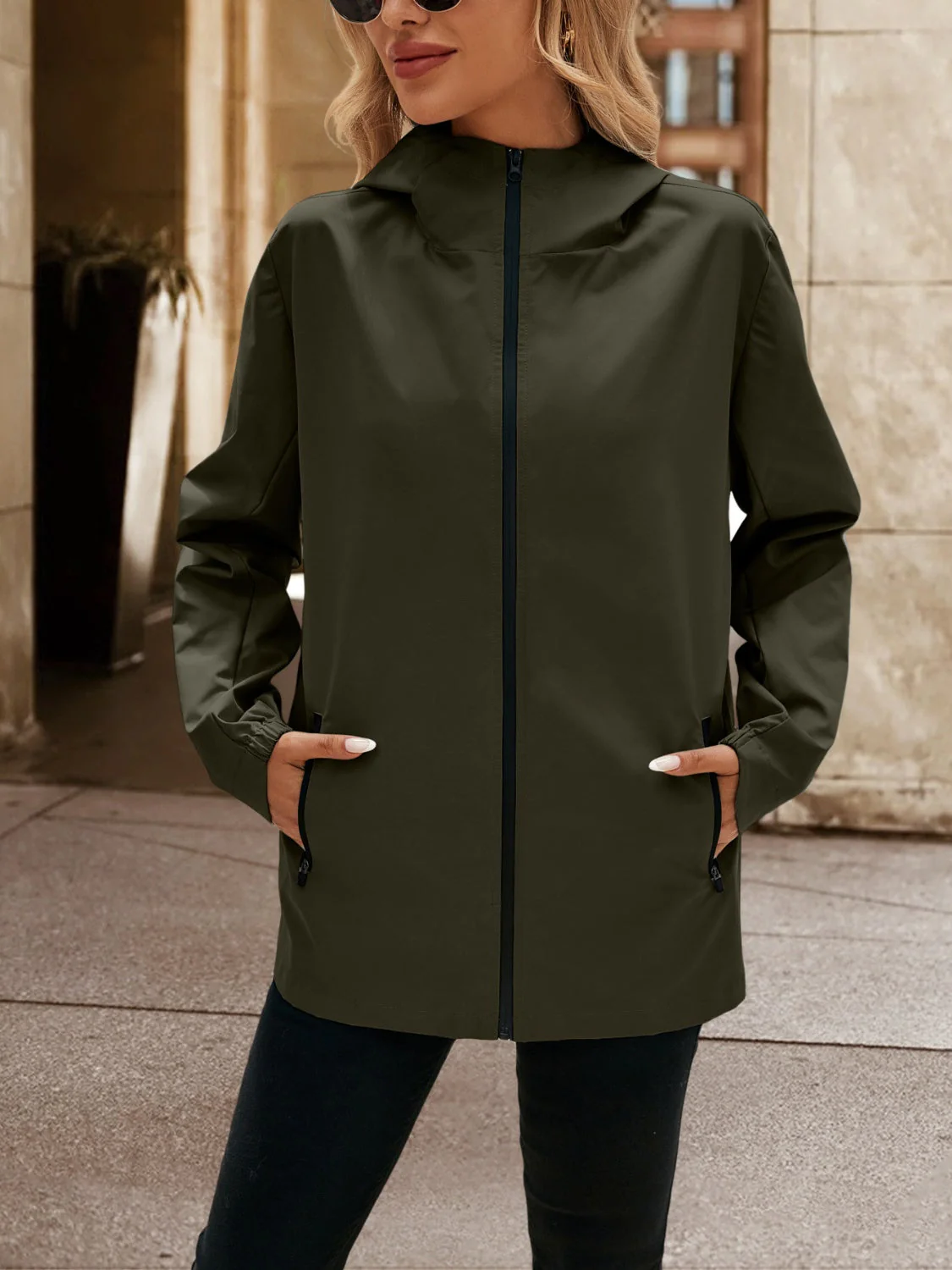 Ivy Lane Pocketed Zip Up Hooded Jacket - Image 18