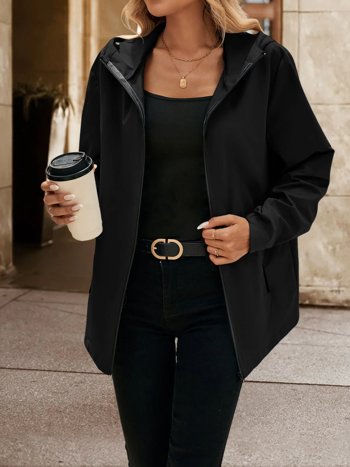 Ivy Lane Pocketed Zip Up Hooded Jacket - Image 21