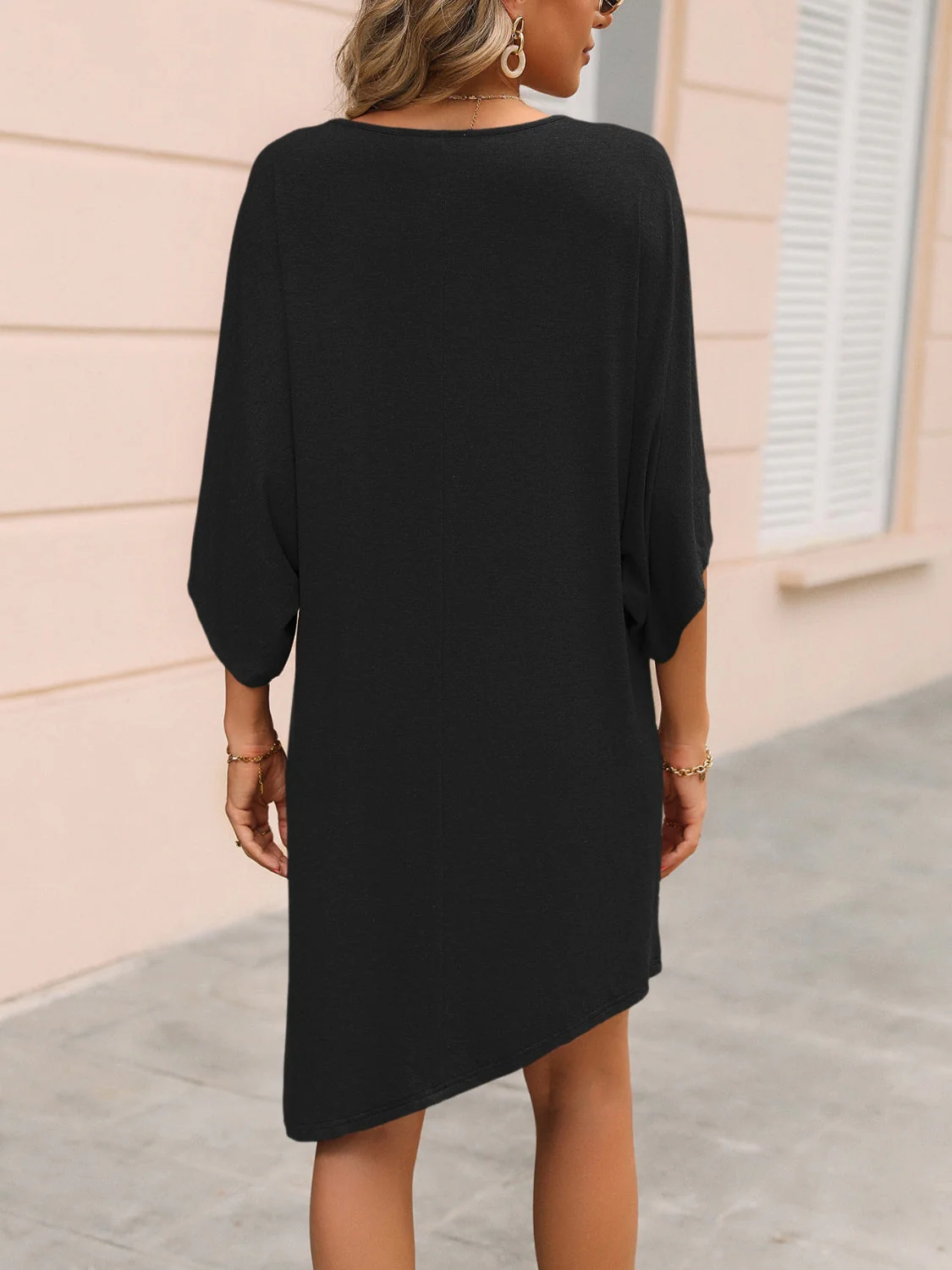 Ivy Lane Round Neck Three-Quarter Sleeve Tee Dress - Image 7