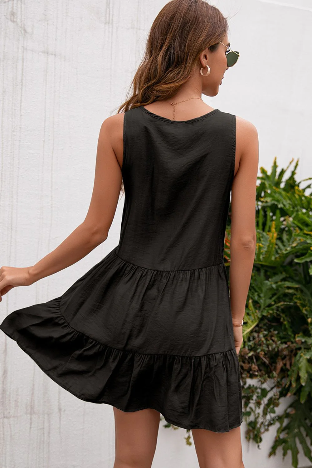 Ivy Lane Tassel Tie Lace Trim Sleeveless Dress - Image 12