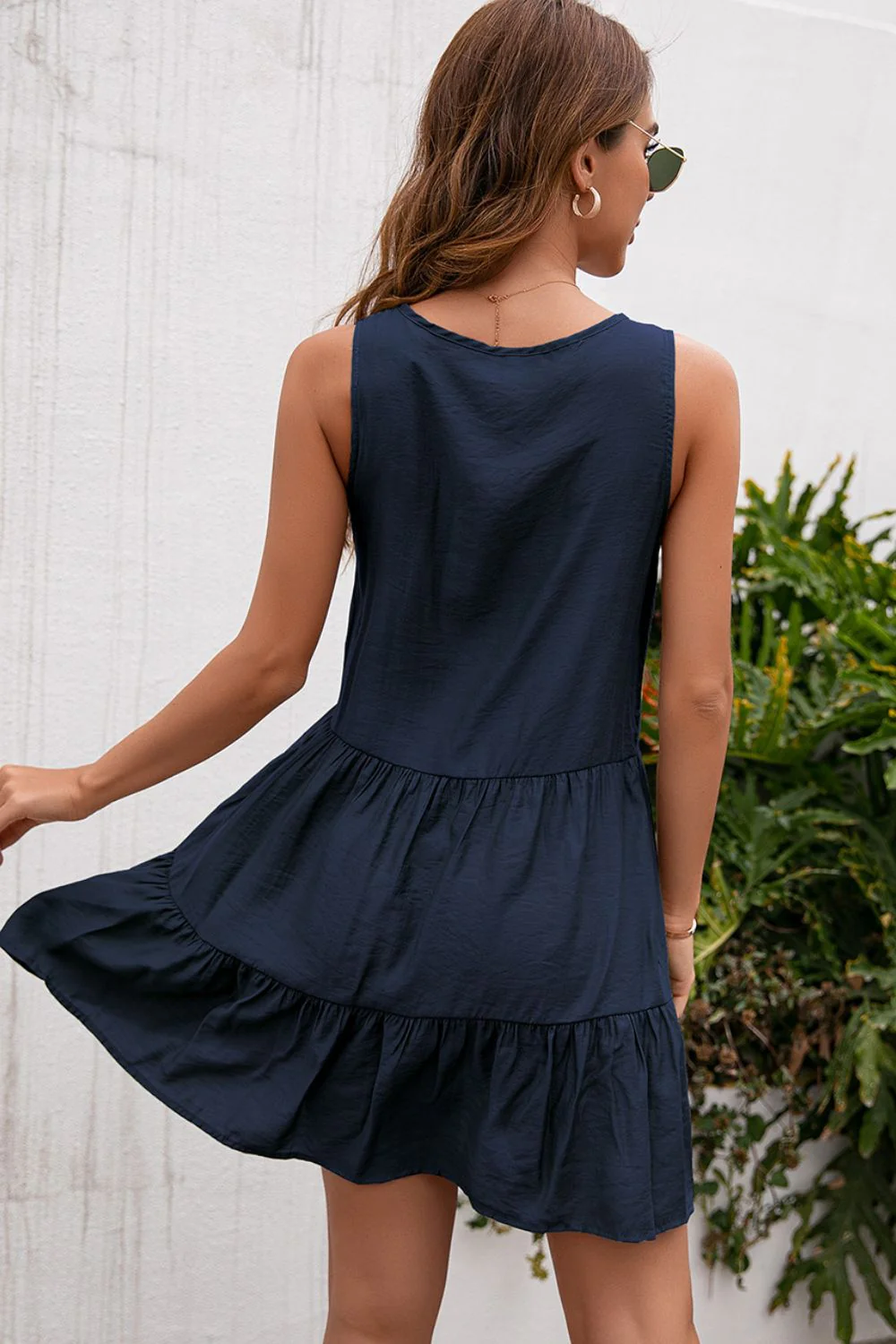 Ivy Lane Tassel Tie Lace Trim Sleeveless Dress - Image 15