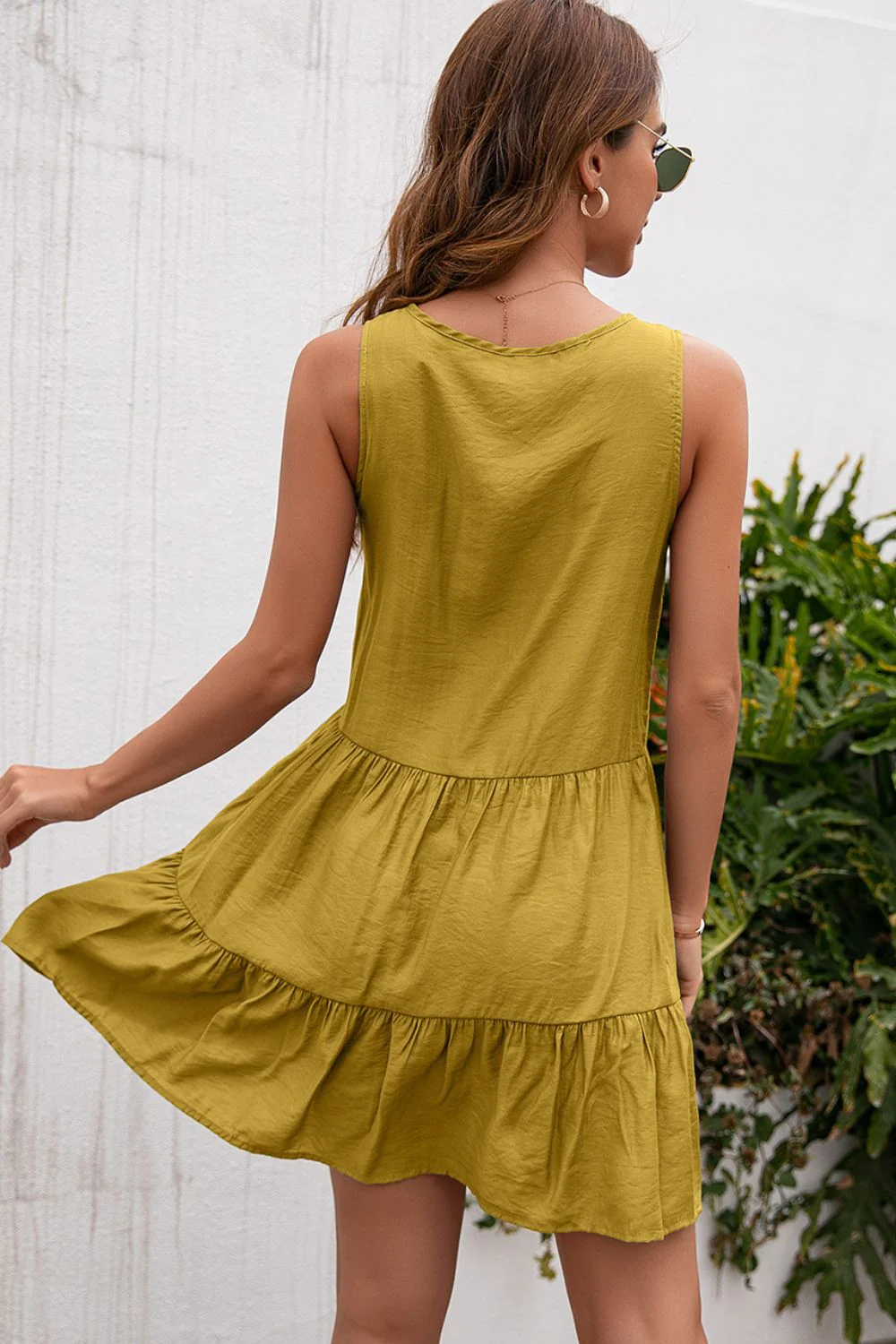 Ivy Lane Tassel Tie Lace Trim Sleeveless Dress - Image 9