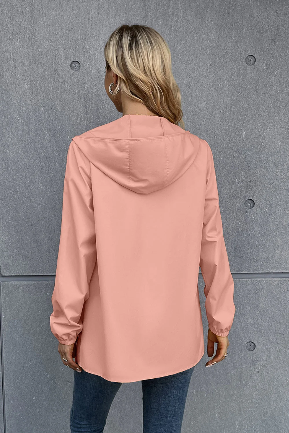 Ivy Lane Zip Up Long Sleeve Hooded Watertight Jacket - Image 15