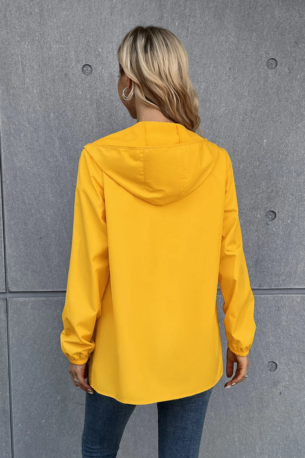 Ivy Lane Zip Up Long Sleeve Hooded Watertight Jacket - Image 2