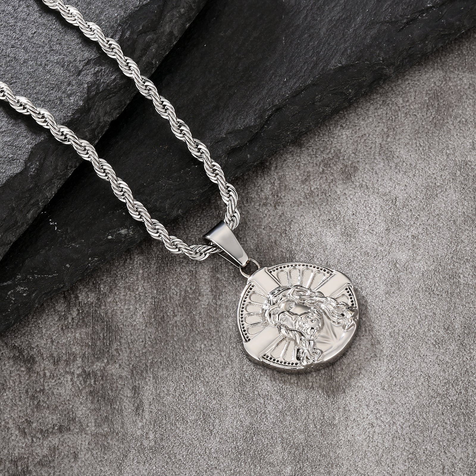 Jesus on Cross Coin Pendant Necklace by Bling Proud | Urban Jewelry Online Store - Image 5