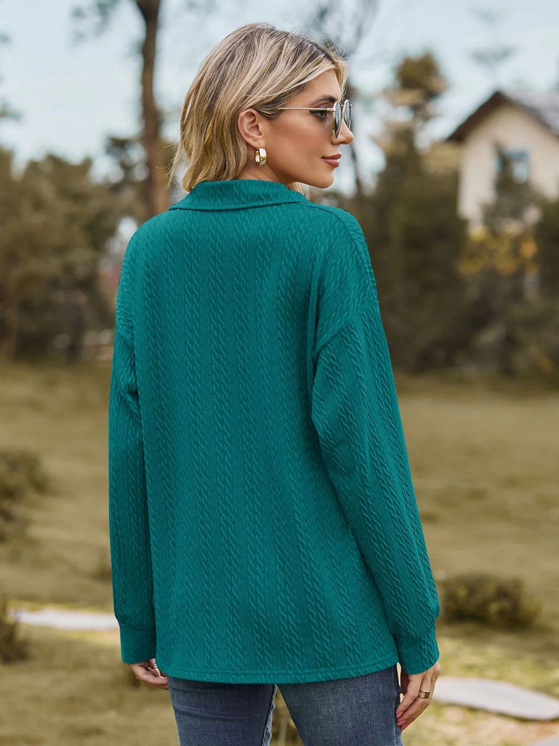 Johnny Collar Long Sleeve Top - Image 24