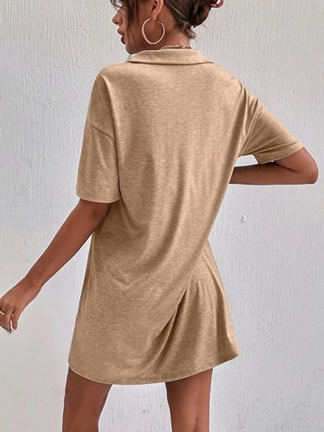 Johnny Collar Short Sleeve Polo Dress - Image 11