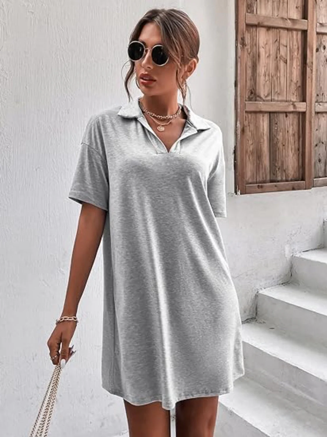 Johnny Collar Short Sleeve Polo Dress - Image 6