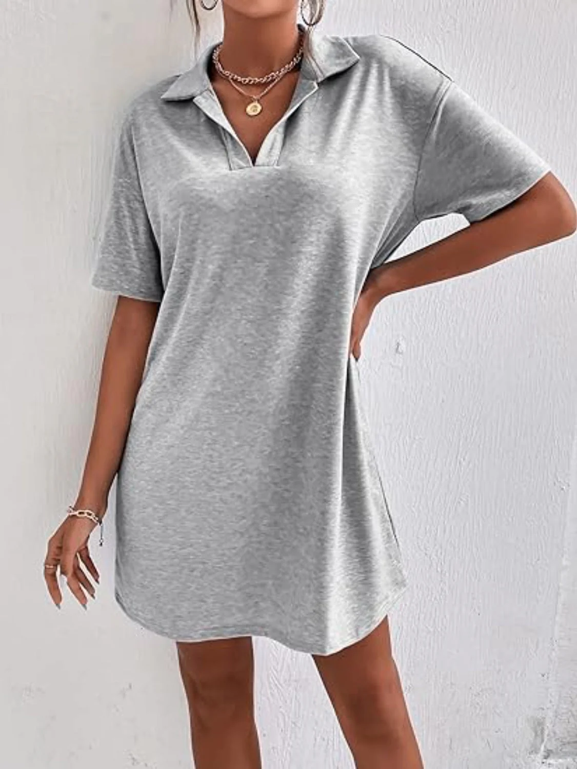 Johnny Collar Short Sleeve Polo Dress - Image 8