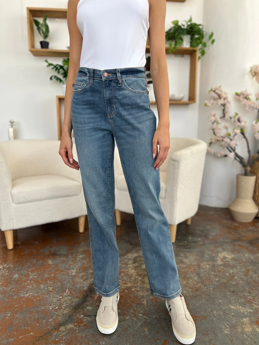Judy Blue Full Size High Waist Straight Jeans - Image 4