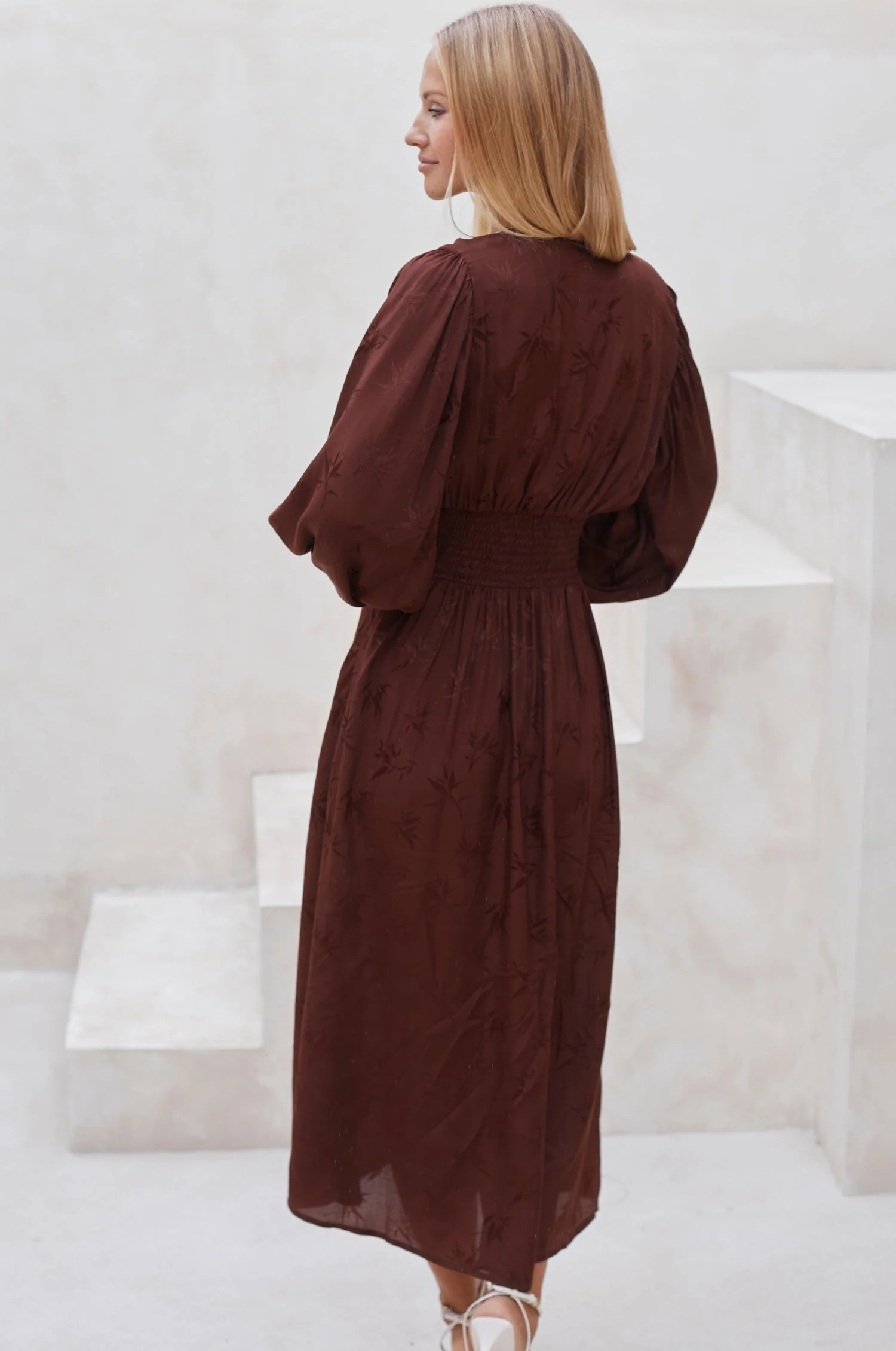 Juliette Pearl Buttons Midi Dress by ELF - Image 33