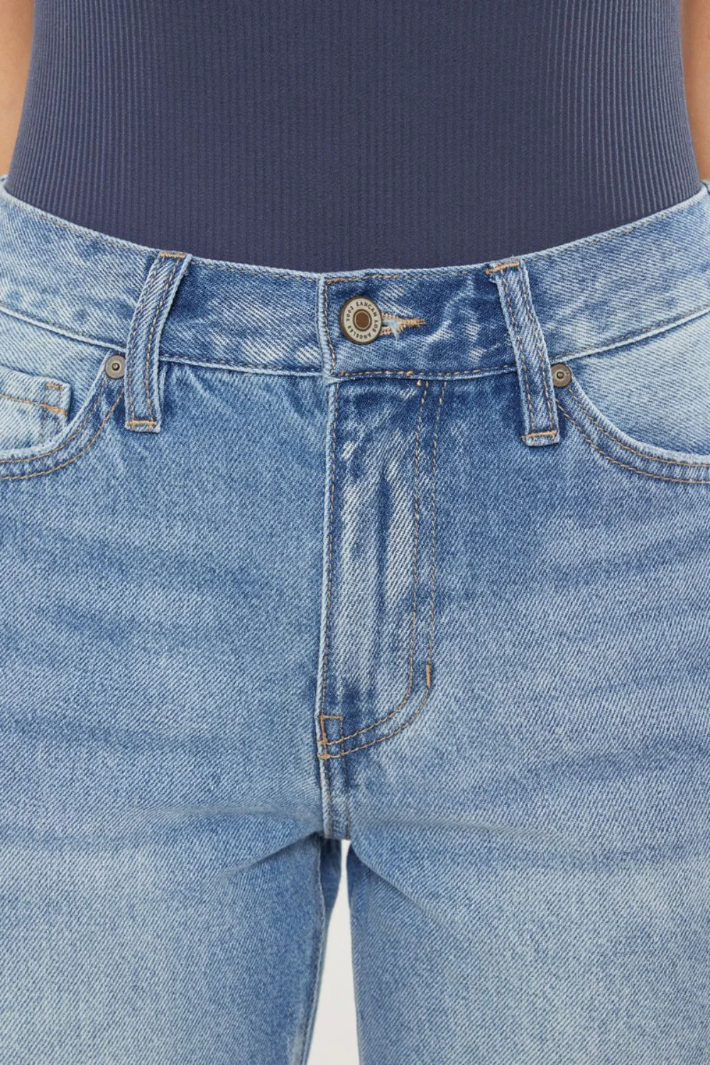 Kancan High Waist Chewed Up Straight Mom Jeans - Image 10