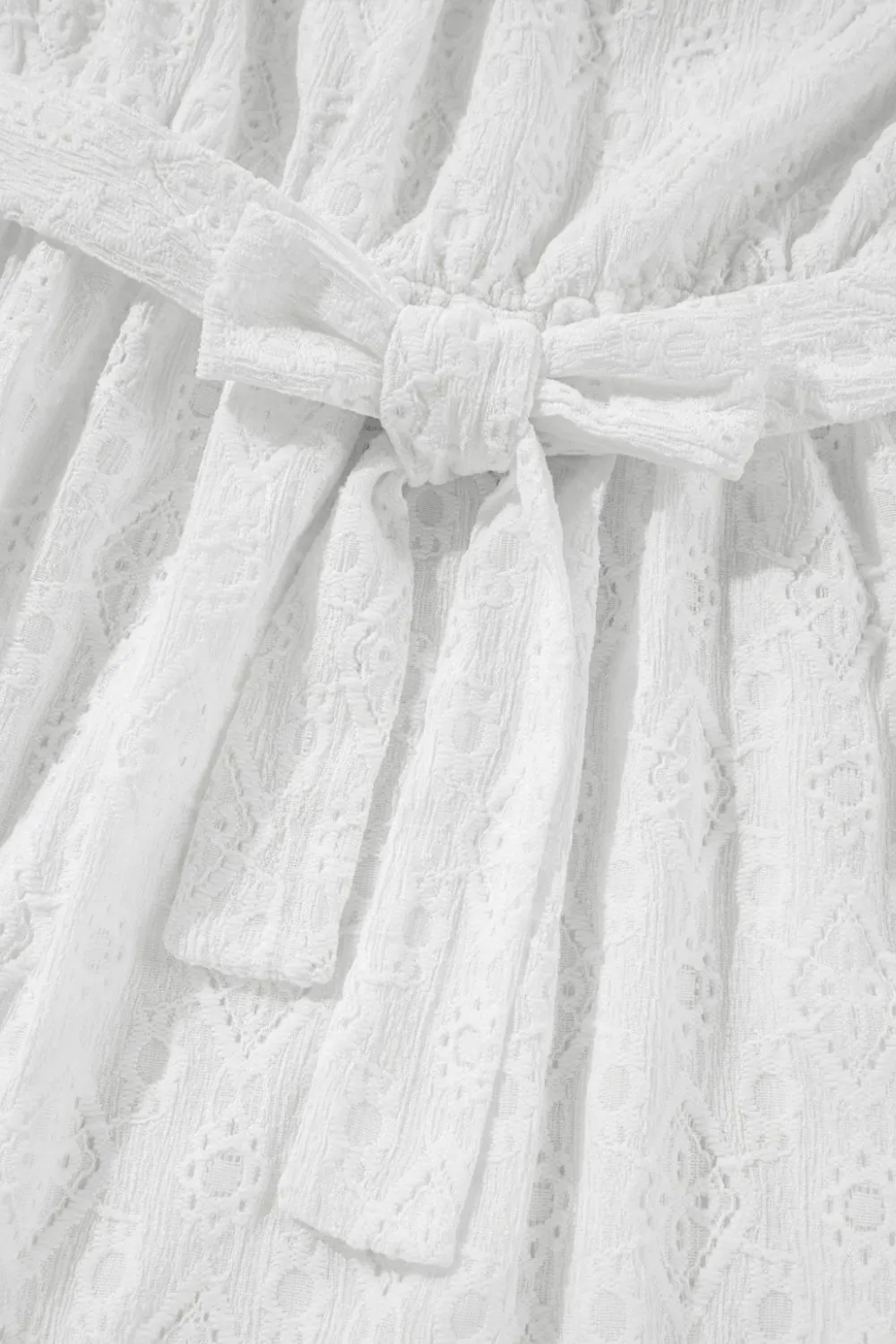 Lace Sleeveless Tied Waist Mini Dress - Image 14