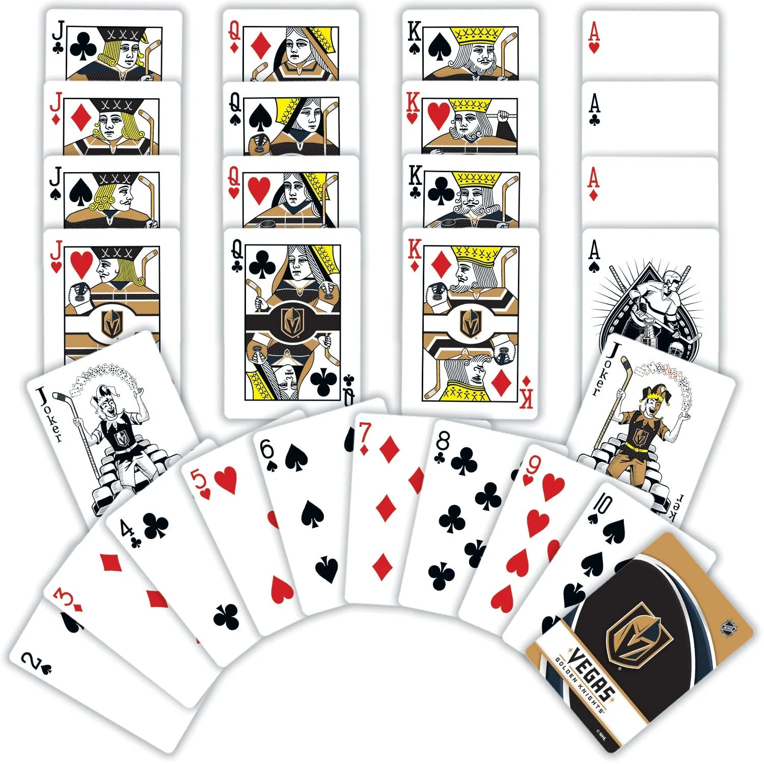 Las Vegas Golden Knights Playing Cards - 54 Card Deck by MasterPieces Puzzle Company INC - Image 2